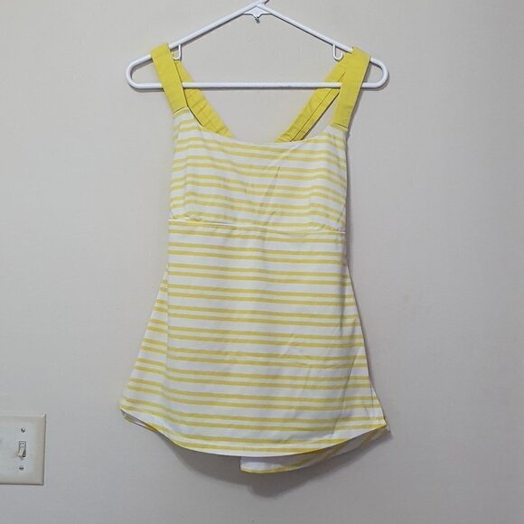 Lululemon Crisscross Yellow StripeTank Top - Picture 4 of 9